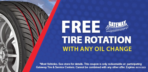 free tire rotation with any oil change coupon